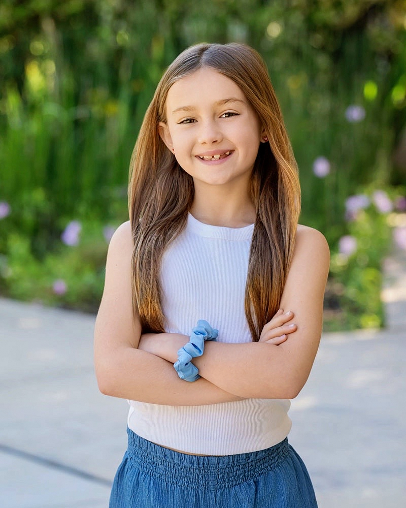 Elementary school portrait session in Apex, NC